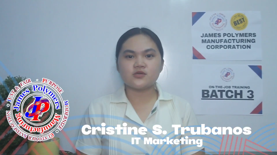 Cristine S. Trubanos reveals her testimony of success at James Polymer.